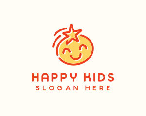 Happy Star Face logo design