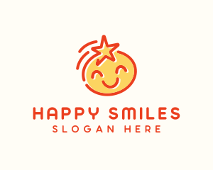 Happy Star Face logo design