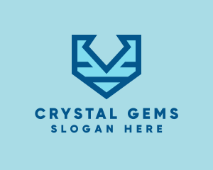 Blue Diamond Shield logo design