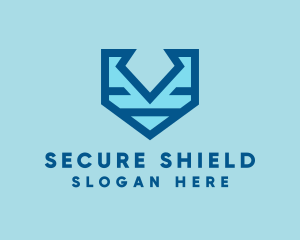 Blue Diamond Shield logo design