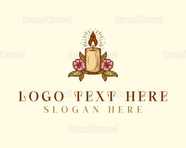 Floral Candle Decor Logo