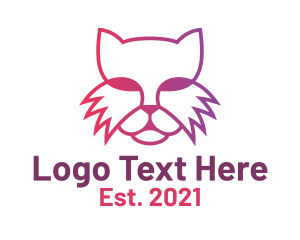 Gradient - Gradient Cat Head logo design