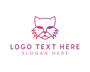 Black Cat - Feline Cat Animal logo design