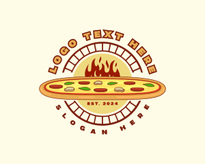 Diner - Pizzeria Flame Diner logo design