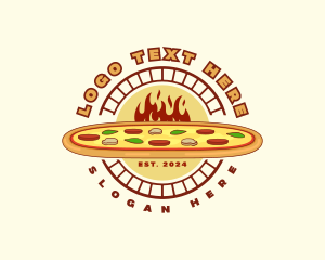 Pizzeria - Pizzeria Flame Diner logo design