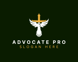 Advocate - Catholic Dove Cross logo design