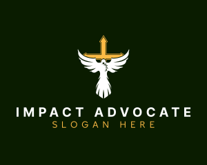 Advocate - Catholic Dove Cross logo design