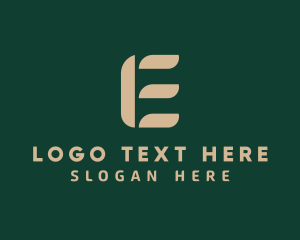 Letter E - Eco Wellness Letter E logo design