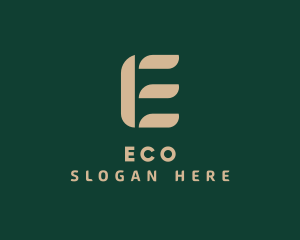 Eco Wellness Letter E logo design