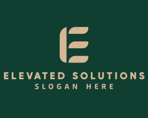 Eco Wellness Letter E logo design