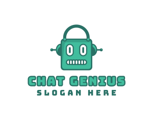 Chatbot - Robot Cyborg Machine logo design