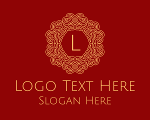 Golden Oriental Letter Logo