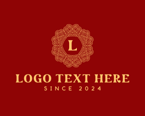 Letter - Golden Oriental Embellishment logo design