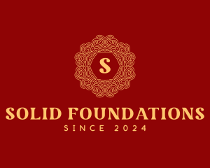 Mansion - Golden Oriental Embellishment logo design