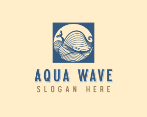 Whale Wave Resort logo design