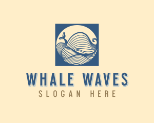 Whale Wave Resort logo design