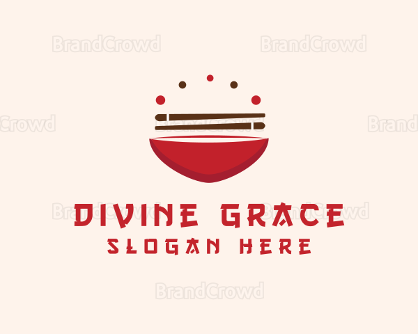 Asian Food Bowl Restaurant Logo