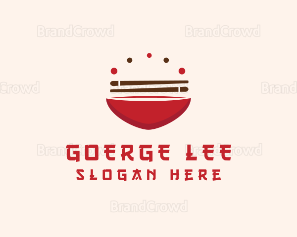 Asian Food Bowl Restaurant Logo