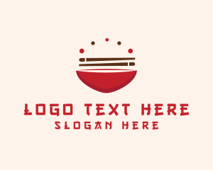 Food Stall - Asian Food Bowl Restaurant logo design
