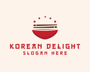 Korean - Asian Food Bowl Restaurant logo design