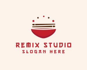 Asian Food Bowl Restaurant logo design