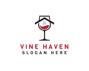 Wine Glass House logo design