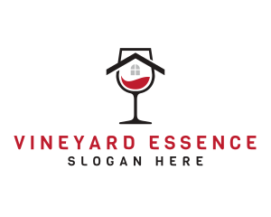 Wine Glass House logo design