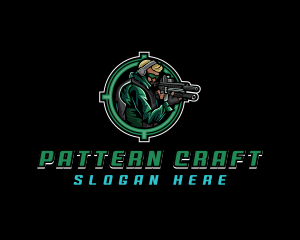 Soldier Military Shooting Logo