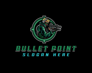 Gun - Soldier Military Shooting logo design