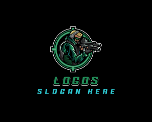 Special Forces - Soldier Military Shooting logo design
