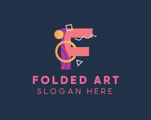 Pop Art Letter F logo design