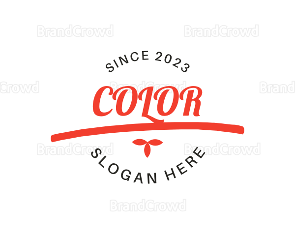 Funky Red Wordmark Logo