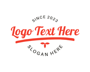 Hobby Store - Funky Red Wordmark logo design
