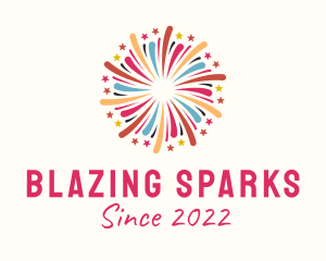 Theme Park Fireworks logo design