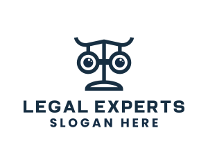 Law - Eyeglasses Scale Law logo design