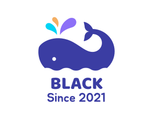 Aquatic - Cute Whale Aquarium logo design