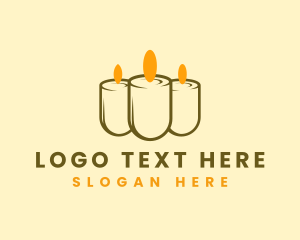 Aromatic - Relaxing Candle Light logo design