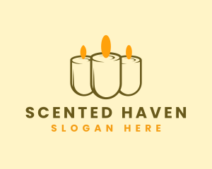 Aromatic - Relaxing Candle Light logo design