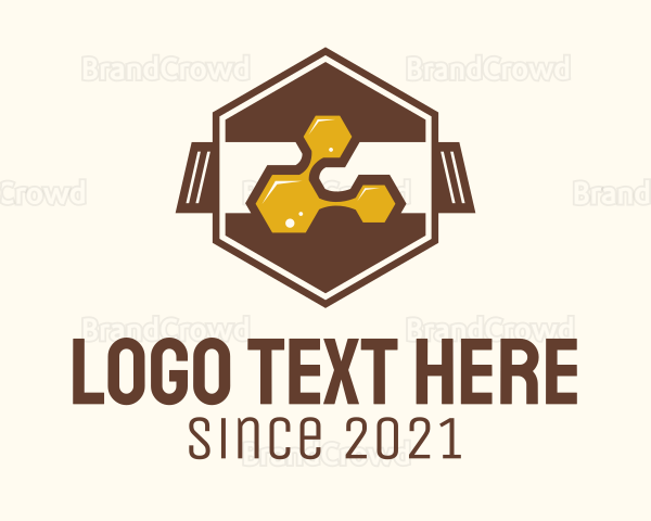 Hexagon Honey Honeycomb Logo