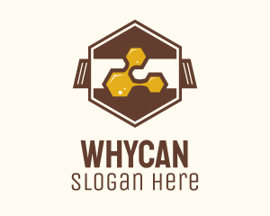 Hexagon Honey Honeycomb  Logo