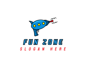 Playtime - Kiddie Toy Ray Gun logo design