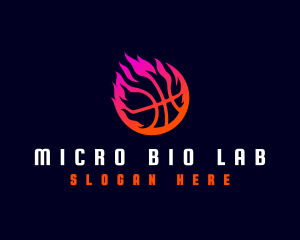 Flaming Basketball Tournament logo design