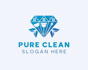 Diamond House Cleaning logo design