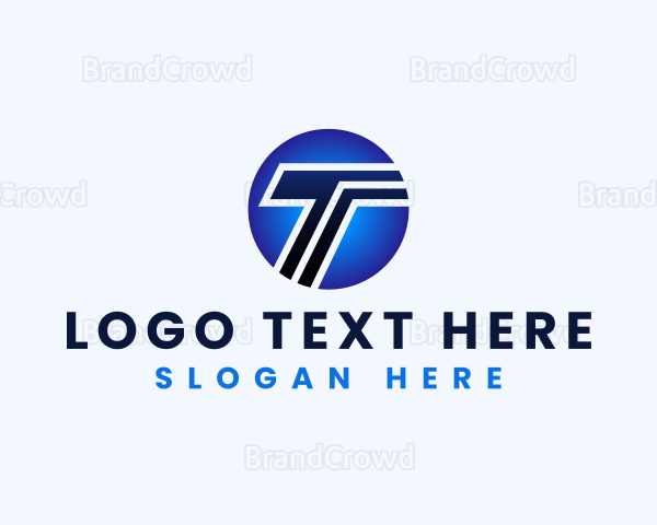 Tech Digital Multimedia Letter T Logo