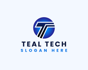 Tech Digital Multimedia Letter T logo design