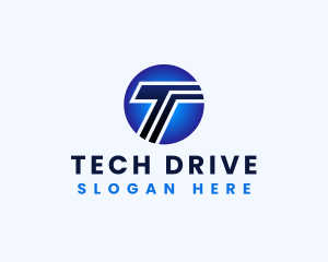 Tech Digital Multimedia Letter T logo design