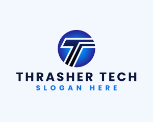 Tech Digital Multimedia Letter T logo design