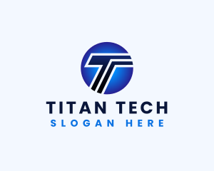 Tech Digital Multimedia Letter T logo design