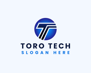 Tech Digital Multimedia Letter T logo design