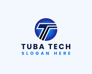 Tech Digital Multimedia Letter T logo design